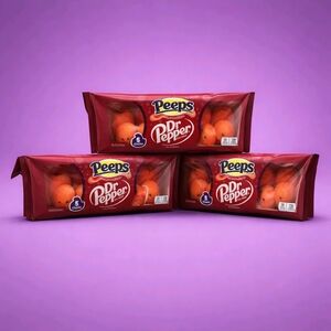 Rare Find! 3x 5-Pack Dr Pepper Peeps Marshmallow Chicks - Collectible Candy!